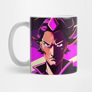 Anime samurai, vaporwave art Mug